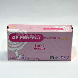 دستکش لاتکس  سایز متوسط حریر OP-Perfect