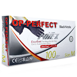 دستکش نیتریل نیتکس اوپی پرفکت مشکی سایز متوسط